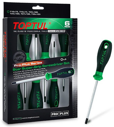 Set 6 Piese Surubelnite Tip Torx Asortate Seria Pro Toptul GFE0604