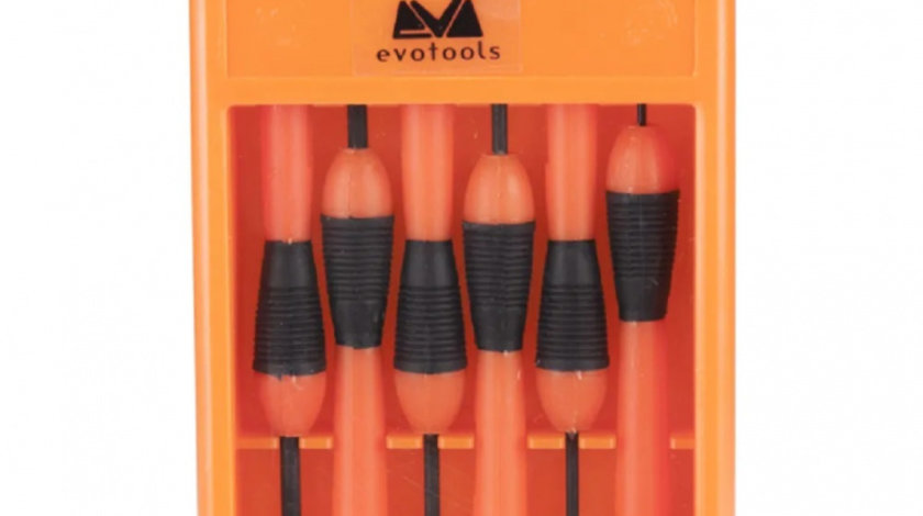 Set 6 Surubelnite Cu Maner Ergonomic Si Cap Pivotant Evotools, Multicolor 30500691