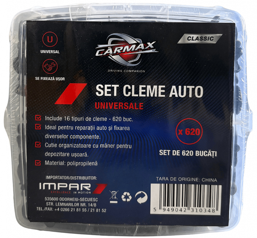 Set 620 Buc Clipsuri Auto Carmax 55726