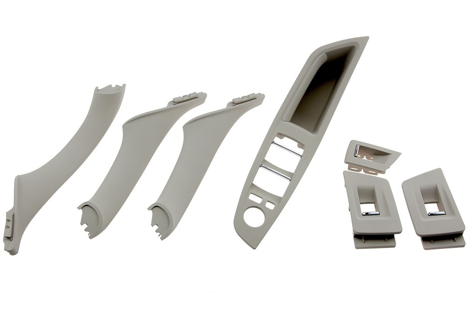 Set 7 Buc Manere Usi Interior Am Bmw Seria 5 F10 2009-2016 Bej Alb EWS-BM-057