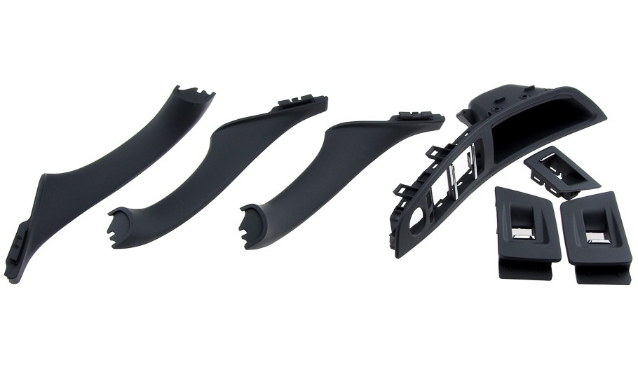 Set 7 Buc Manere Usi Interior Am Bmw Seria 5 F10 2009-2016 Negru EWS-BM-035