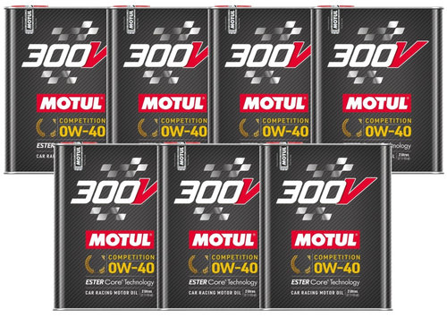 Set 7 Buc Ulei Motor Motul 300V Power Ester Core® Technology Car Racing Motor Oil 0W-40 2L 110857
