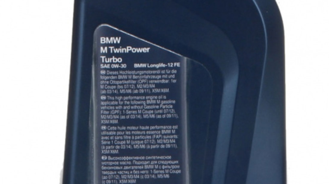 Set 7 Buc Ulei Motor Oe Bmw Twin Power Turbo Longlife-12 FE 0W-30 1L 83215A1C740