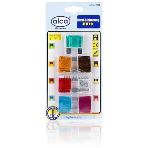 Set 7 sigurante fuzibile maxi 30A - 100A ALCA 08296 piesa NOUA
