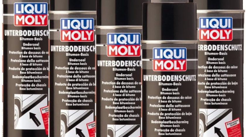 Set 8 Buc Liqui Moly Spray Antifon Protectie Sasiu Pe Baza De Bitum Negru 500ML 6111