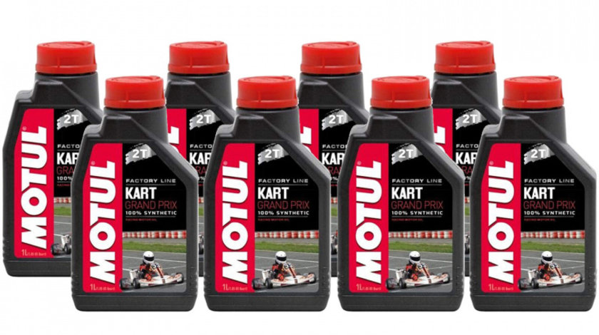 Set 8 Buc Ulei Motor Kart Motul Kart Grand Prix 2T 1L 105884