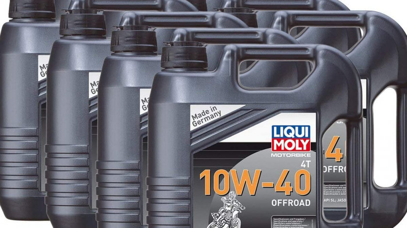 Set 8 Buc Ulei Motor Liqui Moly Motorbike 4T 10W-40 Offroad 4L 3056