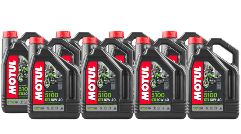 Set 8 Buc Ulei Motor Motul 4T 5100 10W-40 Ester MA2 4L 104068