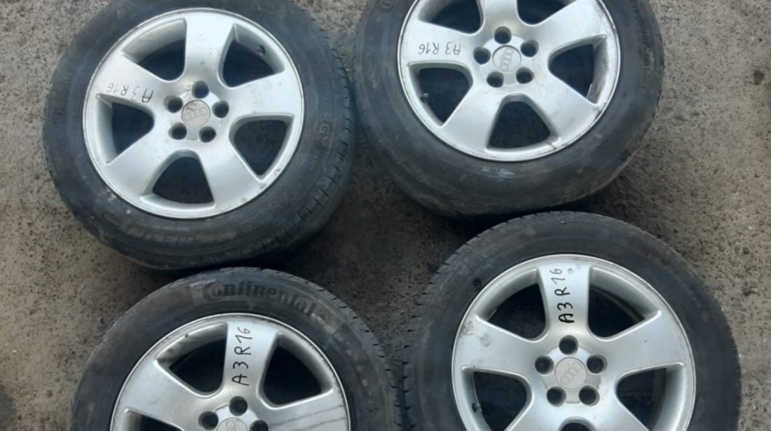 Set 8064 - Jante aliaj Audi A3 , 7Jx16 H2 ET44.5 , R16 205/55 , 5x100