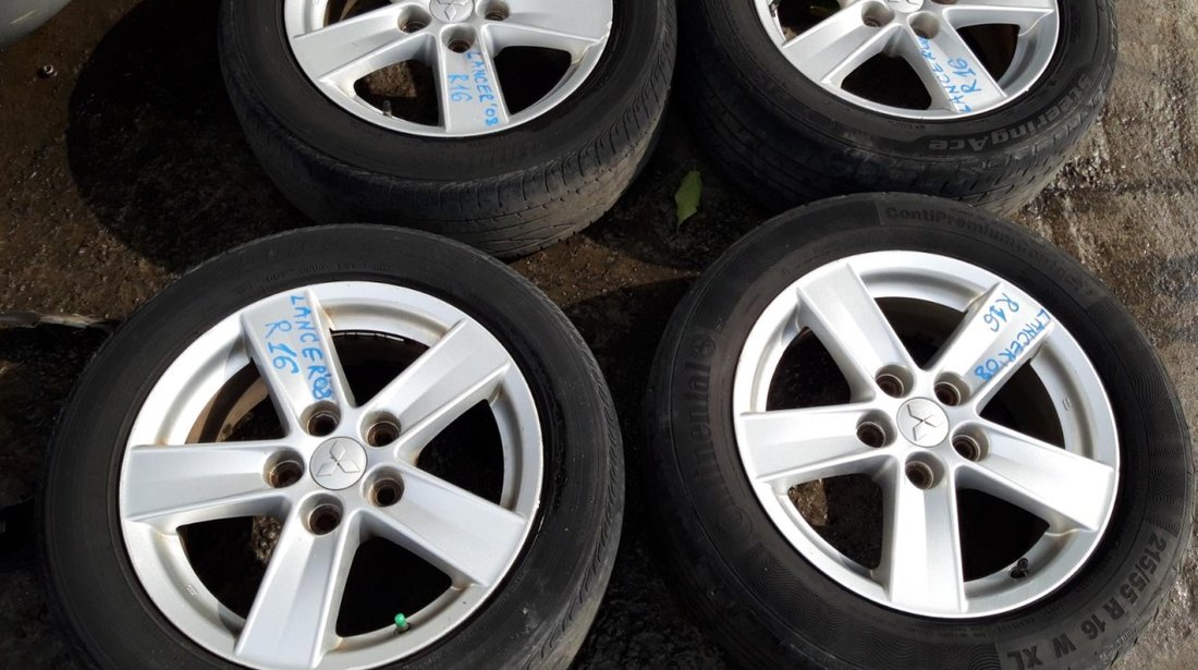 Set 8180 - Jante aliaj Mitsubishi Lancer, 215/55 R16, j16x16 1/2jj 46, 5x114.3