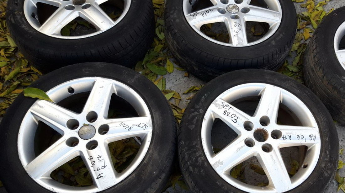 Set 8203 - Jante aliaj Audi A6 C6 4F, 225/50 R17, 7.5jx17h2, et45, 5x112