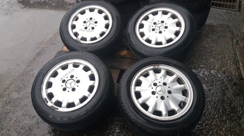 Set 8299 - Jante aliaj Mercedes C-Class W202, 7jx15h2 et37, 195/60 r15, 5x112