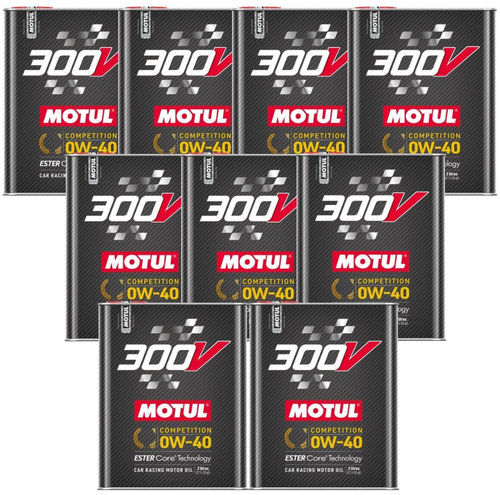 Set 9 Buc Ulei Motor Motul 300V Power Ester Core® Technology Car Racing Motor Oil 0W-40 2L 110857