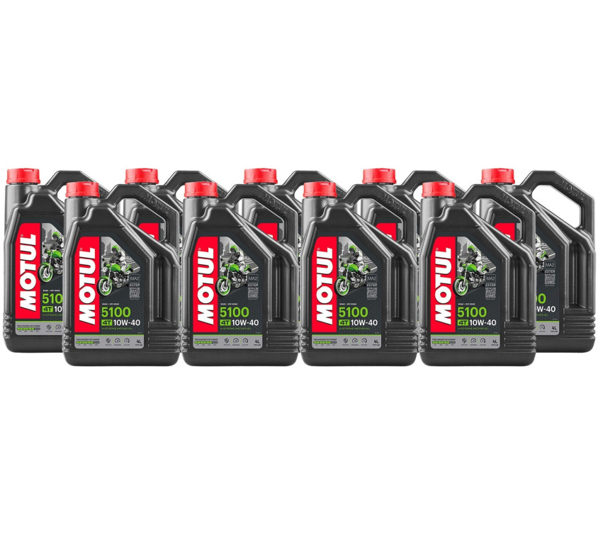 Set 9 Buc Ulei Motor Motul 4T 5100 10W-40 Ester MA2 4L 104068