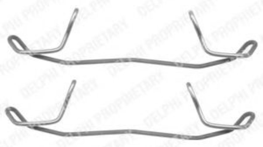 Set accesorii, placute frana AUDI A2 (8Z0) (2000 - 2005) DELPHI LX0210 piesa NOUA