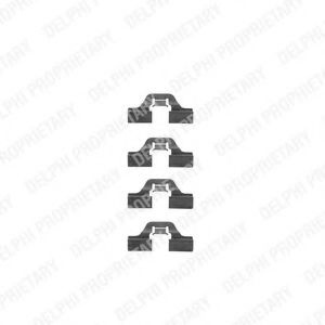 Set accesorii, placute frana AUDI A2 (8Z0) (2000 - 2005) DELPHI LX0307 piesa NOUA