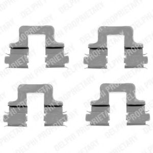 Set accesorii, placute frana AUDI A3 (8P1) (2003 - 2012) DELPHI LX0379 piesa NOUA
