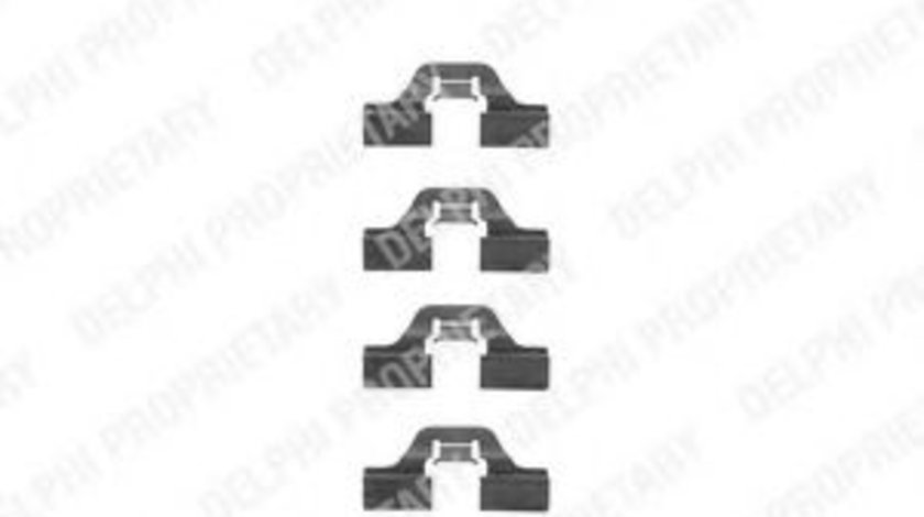 Set accesorii, placute frana AUDI A4 (8EC, B7) (2004 - 2008) DELPHI LX0307 piesa NOUA