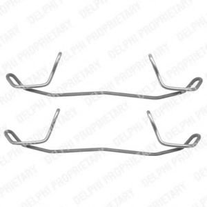 Set accesorii, placute frana AUDI A6 (4F2, C6) (2004 - 2011) DELPHI LX0210 piesa NOUA