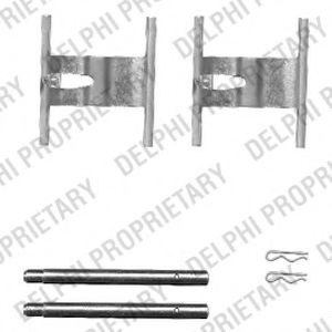 Set accesorii, placute frana AUDI Q7 (4L) (2006 - 2015) DELPHI LX0450 piesa NOUA