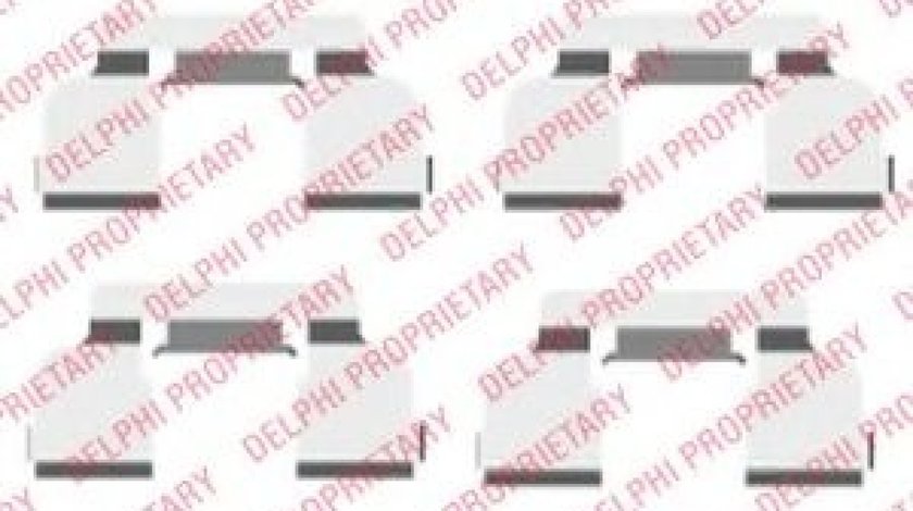 Set accesorii, placute frana DACIA LOGAN MCV (KS) (2007 - 2016) DELPHI LX0410 piesa NOUA