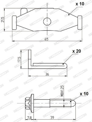 Set accesorii, placute frana (FAC161 FERODO PREMIER)