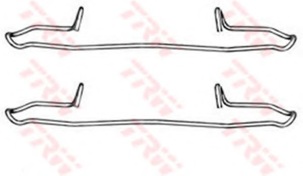 Set accesorii, placute frana FIAT BRAVO I (182) (1995 - 2001) TRW PFK349 piesa NOUA