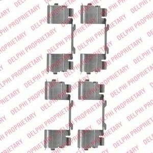 Set accesorii, placute frana FIAT DUCATO platou / sasiu (250, 290) (2006 - 2016) DELPHI LX0479 piesa NOUA
