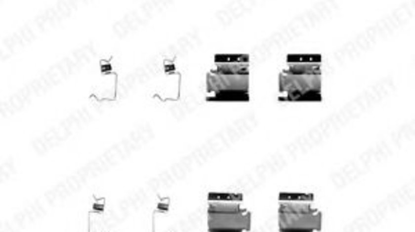 Set accesorii, placute frana FIAT STILO (192) (2001 - 2010) DELPHI LX0313 piesa NOUA