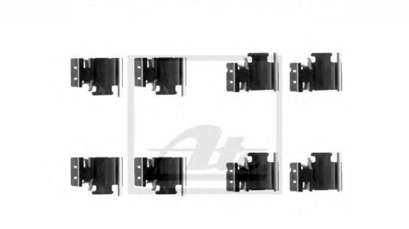 Set accesorii, placute frana FIAT STILO Multi Wagon (192) (2003 - 2008) ATE 13.0460-0256.2 piesa NOUA