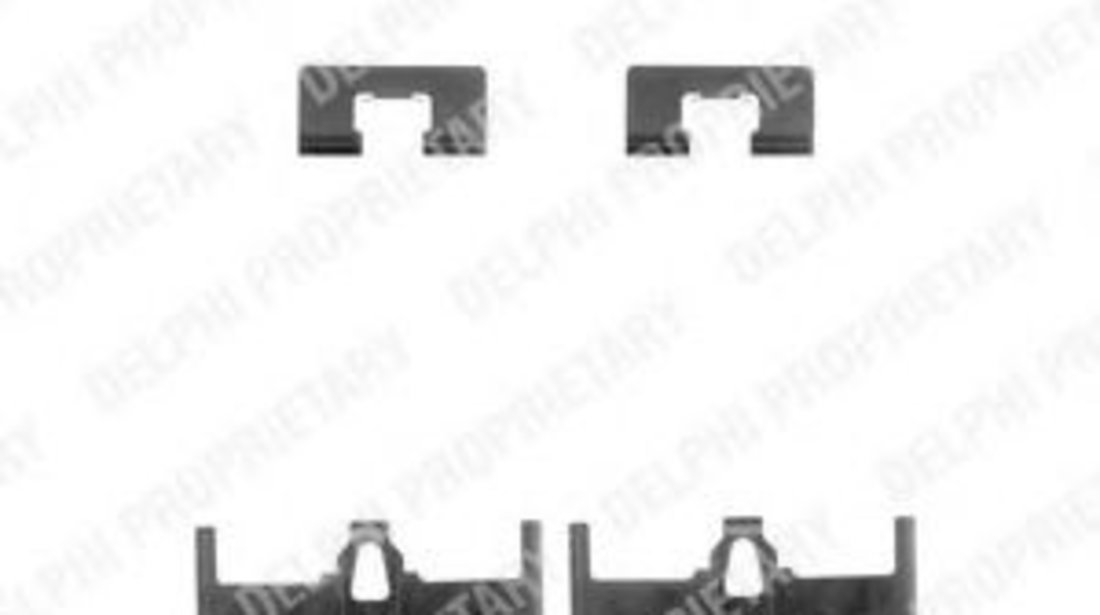 Set accesorii, placute frana HONDA JAZZ II (GD) (2002 - 2008) DELPHI LX0197 piesa NOUA