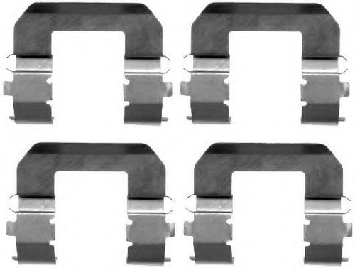 Set accesorii, placute frana HYUNDAI SONATA IV (EF) (1998 - 2005) TEXTAR 82071600 piesa NOUA