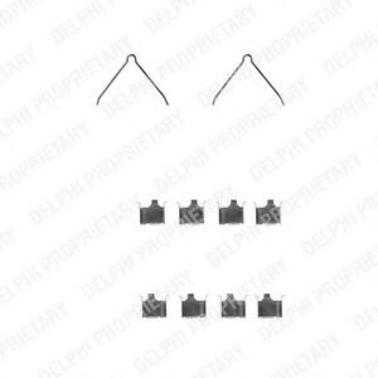 Set accesorii, placute frana MAZDA PREMACY (CP) (1999 - 2005) DELPHI LX0229 piesa NOUA