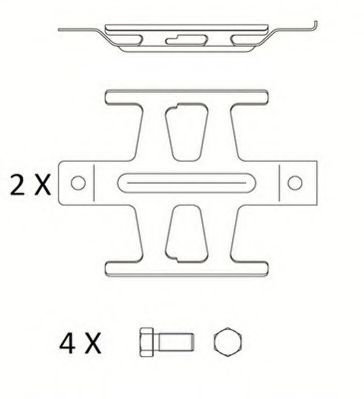 Set accesorii, placute frana MERCEDES SPRINTER 5-t platou / sasiu (905) (2001 - 2006) FERODO FAC174 ...