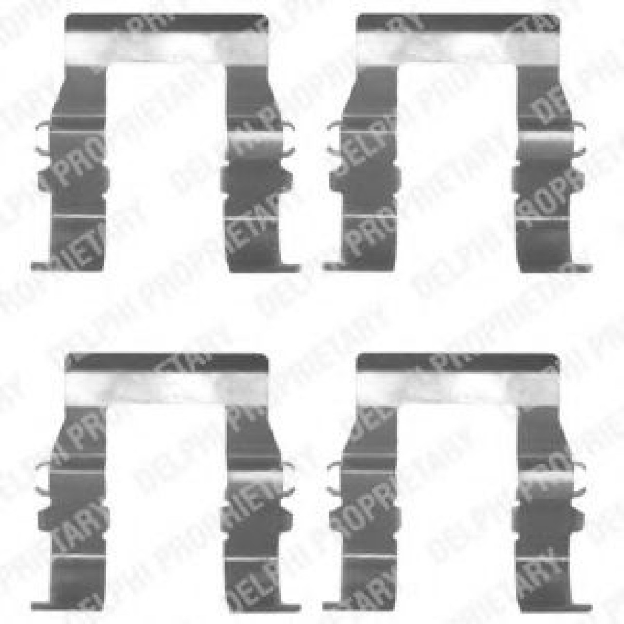 Set accesorii, placute frana MITSUBISHI PAJERO III (V7_W, V6_W) (1999 - 2007) DELPHI LX0171 piesa NOUA
