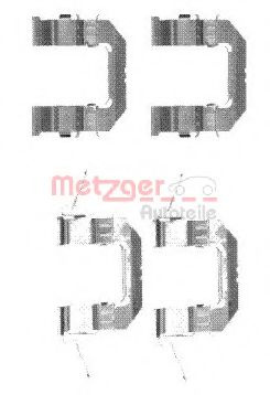 Set accesorii, placute frana NISSAN NAVARA (D40) (2004 - 2016) METZGER 109-1722 piesa NOUA