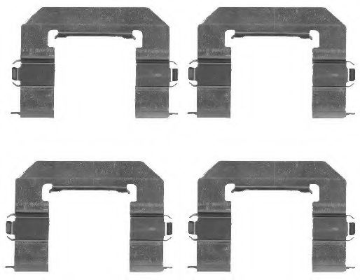Set accesorii, placute frana OPEL ANTARA (2006 - 2016) TEXTAR 82077300 piesa NOUA