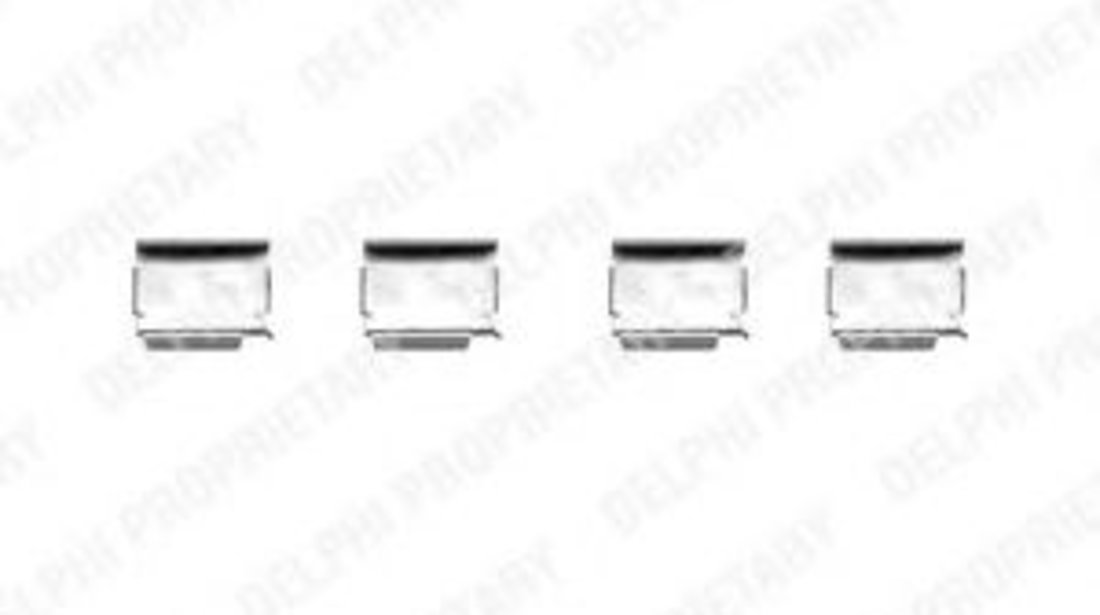 Set accesorii, placute frana OPEL CORSA C (F08, F68) (2000 - 2009) DELPHI LX0343 piesa NOUA