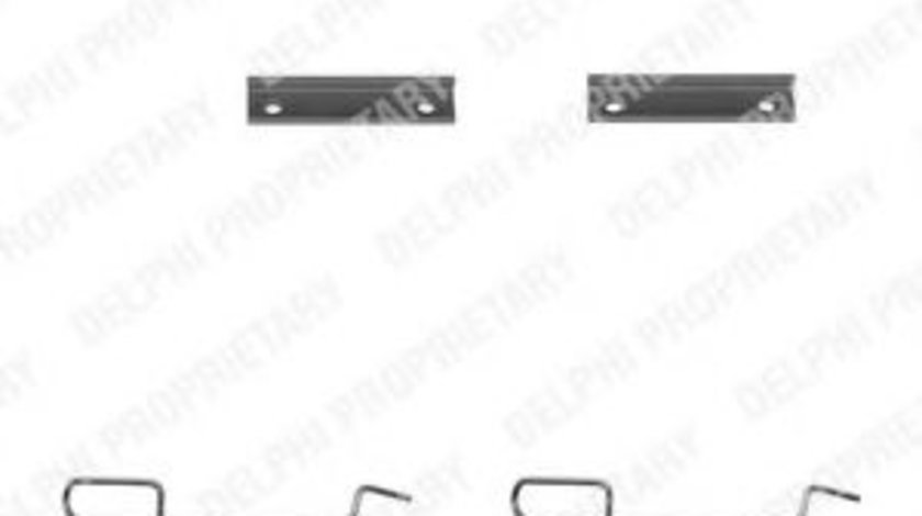 Set accesorii, placute frana PEUGEOT 206 Hatchback (2A/C) (1998 - 2016) DELPHI LX0142 piesa NOUA