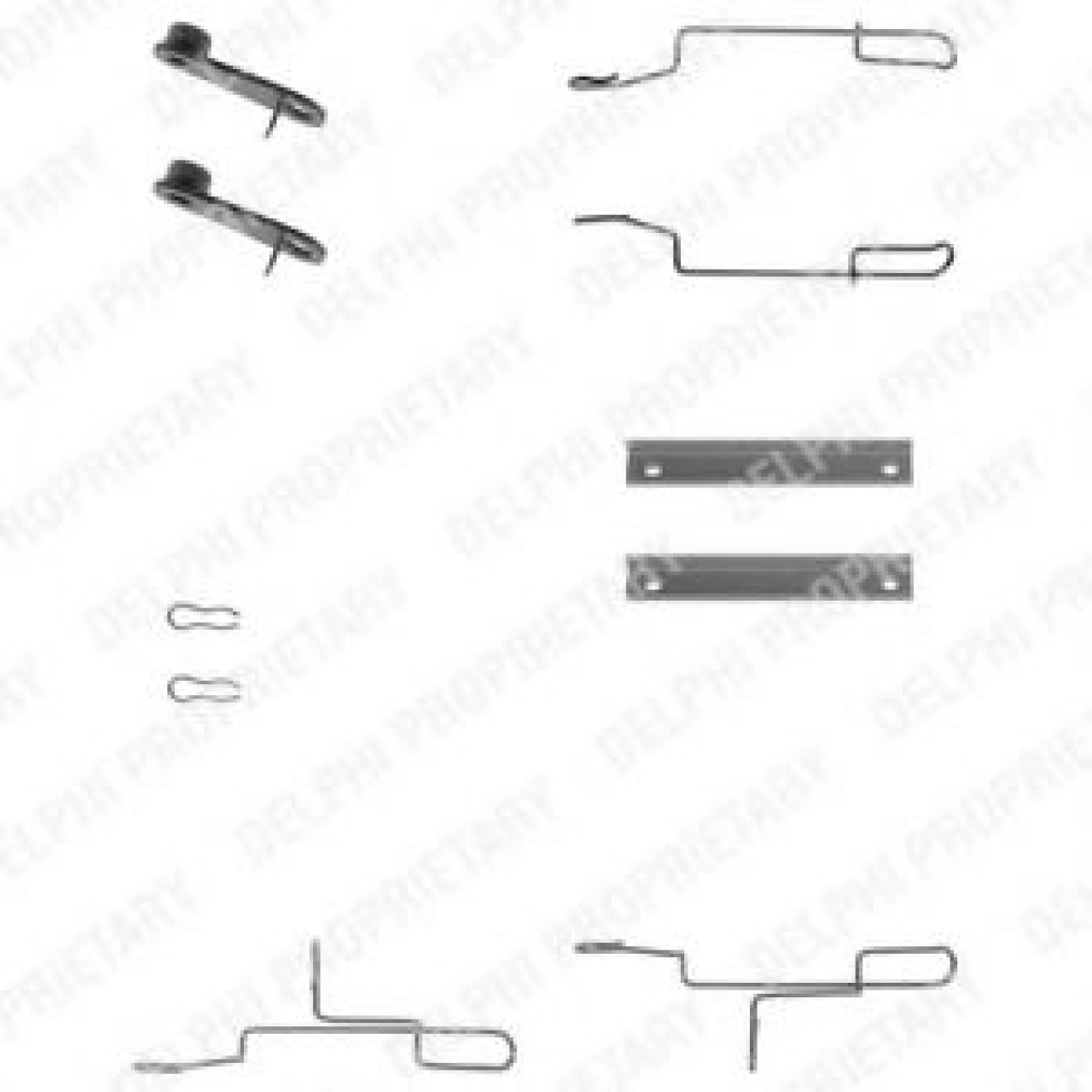 Set accesorii, placute frana PEUGEOT 306 (7B, N3, N5) (1993 - 2003) DELPHI LX0168 piesa NOUA