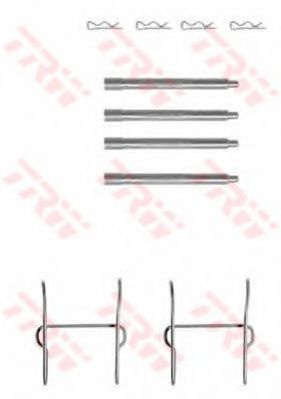 Set accesorii, placute frana PEUGEOT 406 (8B) (1995 - 2005) TRW PFK357 piesa NOUA
