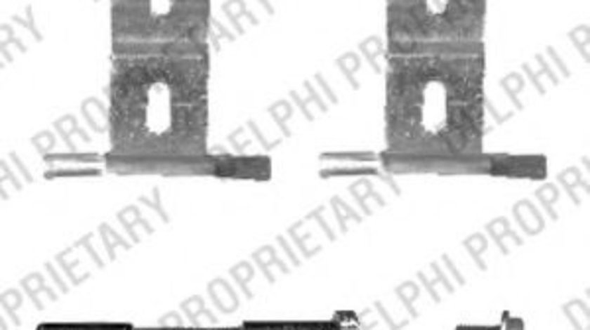 Set accesorii, placute frana PORSCHE CAYENNE (9PA, 955) (2002 - 2010) DELPHI LX0449 piesa NOUA