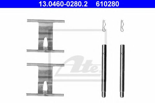 Set accesorii, placute frana PORSCHE CAYENNE (9PA, 955) (2002 - 2010) ATE 13.0460-0280.2 piesa NOUA
