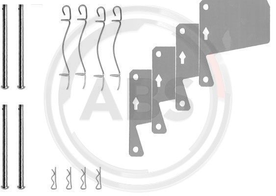 Set accesorii, placute frana punte fata (0910Q ABS) FORD,ROVER,TRIUMPH