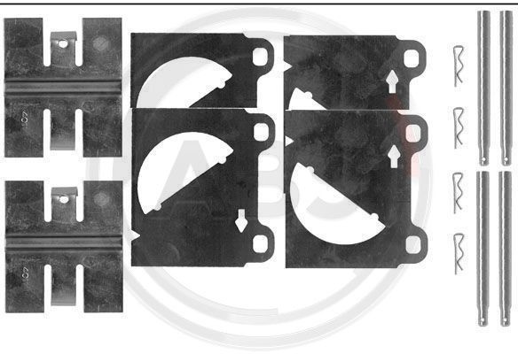 Set accesorii, placute frana punte fata (0950Q ABS) OPEL,VAUXHALL,VW