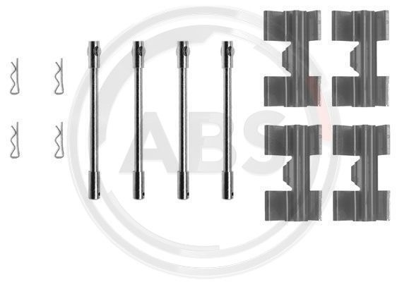 Set accesorii, placute frana punte fata (0967Q ABS) FORD,IVECO,LDV