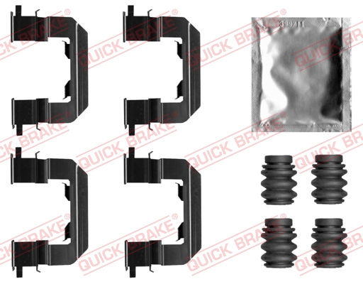 Set accesorii, placute frana punte fata 
