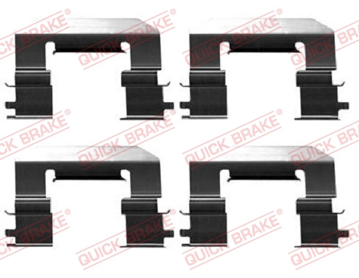 Set accesorii, placute frana punte fata (1090023 QBK) Citroen,HYUNDAI,KIA