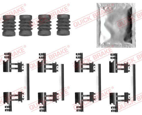 Set accesorii, placute frana punte fata (1090027 QBK) MAZDA,OPEL
