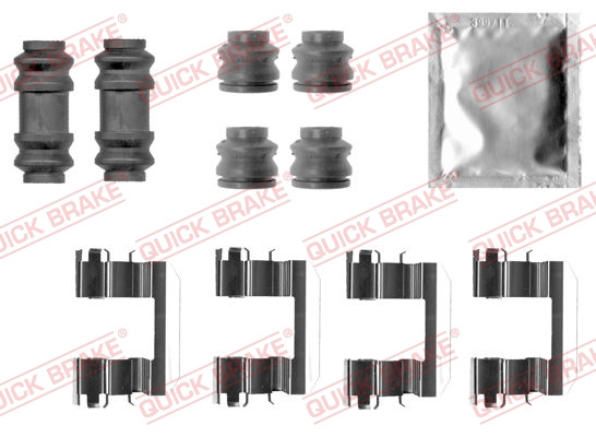 Set accesorii, placute frana punte fata (1090028 QBK) FIAT,KIA